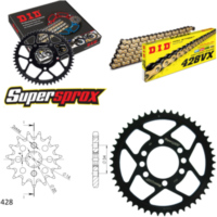 Chain Kit - Steel - for: YAMAHA DT125 LC1 82-83 15-49-120 DID428VX(G&B) Clip