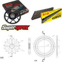 Chain Kit - Steel - for: YAMAHA TZR125 /R [IT] 93-99 18-47-136 DID428VX Clip