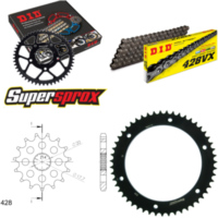 Kettensatz Stahl für: YAMAHA DT125 R 101km/h 90-06 16-51-132 DID428VX Clip