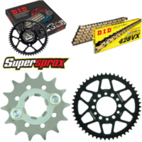 Chain Kit - Steel - for: YAMAHA TW125 02-03 14-51-126 DID428VX(G&B) endless