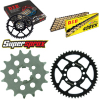 Kettensatz Stahl für: YAMAHA DT175 MX 78-82 15-49-120 DID428VX(G&B) Clip