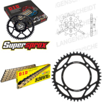 Kettensatz Stahl für: YAMAHA XV125 Virago 103km/h 97-99 14-45-114 DID520VX3(G&B) Clip
