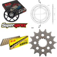 Kettensatz Stahl für: YAMAHA TZR250 87-92 14-41-110 DID520VX3(G&B) Niet