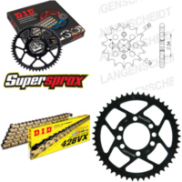 Chain Kit - Steel - for: YAMAHA DT125 LC [FR] 85-88 16-49-126 DID428VX(G&B) endless