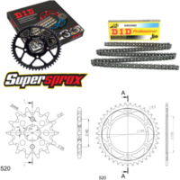 Kettensatz Stahl für: YAMAHA RD350 LC /YPVS 83-90 17-39-106 DID520NZ Clip