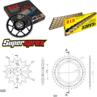 Chain Kit - Steel - for: YAMAHA RD350 LC /YPVS 83-90 17-39-106 DID520VX3(G&B) rivet