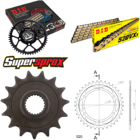 Chain Kit - Steel - for: YAMAHA SRX600 87-90 15-37-104 DID520VX3(G&B) rivet