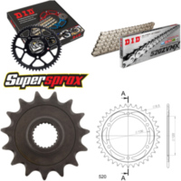 Chain Kit - Steel - for: YAMAHA SRX600 87-90 15-37-104 DID520ZVM-X(S&S) rivet