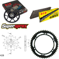 Chain Kit - Steel - for: KAWASAKI KMX125 80 km/h 14-50 00-03 14-50-126 DID428VX endless