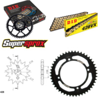 Chain Kit - Steel - for: KAWASAKI KLX125 C 12-14 14-47-124 DID428VX(G&B) Clip