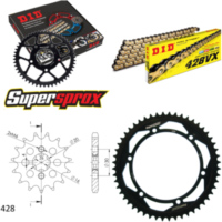 Kettensatz Stahl für: KAWASAKI KDX125 91-91 15-52-132 DID428VX(G&B) Clip