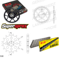 Chain Kit - Steel - for: KAWASAKI Z250 A 78-80/Z250 C 80-82/Z2 15-35-098 DID530VX3 rivet
