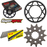 Chain Kit - Steel - for: HUSQVARNA TC250 04-05/TE250 04-10 13-50-116 DID520VX3 rivet