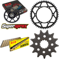 Chain Kit - Steel - for: HUSQVARNA TC250 09-14 13-50-116 DID520VX3(G&B) rivet