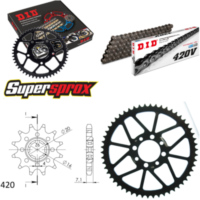 Chain Kit - Steel - for: SUZUKI TS50 XK 97-97 12-54-128 DID420V Clip