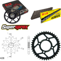 Kettensatz Stahl für: SUZUKI GN125 /E 95-96 14-41-114 DID428VX Endlos