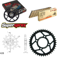 Kettensatz Stahl für: SUZUKI TU125 XT Volty 99-99 14-41-114 DID428NZ(G&B) Clip