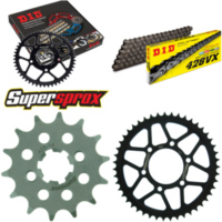Kettensatz Stahl für: SUZUKI TS125 78-79/TS125 ER 80-82 14-47-114 DID428VX Clip