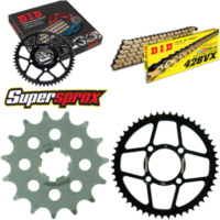 Kettensatz Stahl für: SUZUKI RV125 Van Van 03-06 15-51-134 DID428VX(G&B) Clip