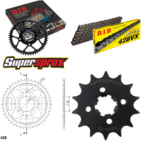 Chain Kit - Steel - for: SUZUKI GSX125 S /R 17- 14-45-122 DID428VX endless