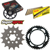 Kettensatz Stahl für: SUZUKI XF650 Freewind 97-02 15-43-110 DID525VX3(G&B) Clip