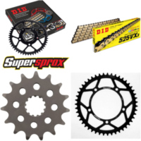 Chain Kit - Steel - for: SUZUKI DL650 V-Strom 07-15/DL650 V-St 15-47-118 DID525VX3(G&B) rivet