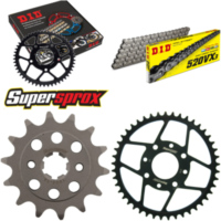 Kettensatz Stahl für: KTM 125 Duke 4-Loch 11-15 14-45-112 DID520VX3 Endlos