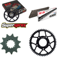 Kettensatz Stahl für: RIEJU MRX50 /Racing [5 x Ø8.5] 08-13/ 11-52-132 DID420V Clip