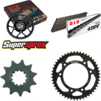 Kettensatz Stahl für: RIEJU Spike 50 03-04 11-48-124 DID420V Clip