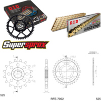 Chain Kit - Steel - for: BENELLI TNT899 /Sport 07-15/Tornado 9 16-44-110 DID525ZVM-X(G&G) rivet