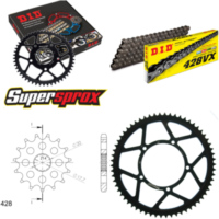 Chain Kit - Steel - for: SACHS ZX125 80km/h 97-02 15-62-140 DID428VX Clip
