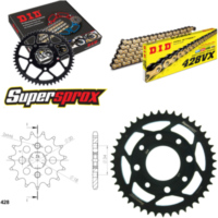 Chain Kit - Steel - for: DAELIM VC125 Advance 80km/h 95-97 13-43-126 DID428VX(G&B) endless