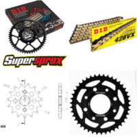 Chain Kit - Steel - for: DAELIM VL125 Daystar 00-07/VL125 Days 14-42-146 DID428VX(G&B) Clip