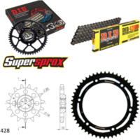 Chain Kit - Steel - for: HYOSUNG GT125 Naked 03-13/GT125 R Sup 14-52-136 DID428HD Clip