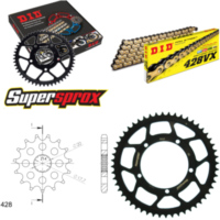 Chain Kit - Steel - MUZ SX125 02-11 16-52-134 DID428VX(G&B) Clip