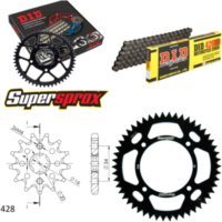 Chain Kit - ALU - black for: BETA RR125 Enduro 06-14 13-50-130 DID428HD Clip