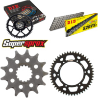 Kettensatz Alu schwarz für: BETA RR300 Enduro 12-15/RR350 13-49-114 DID520VX3 Endlos