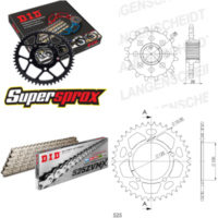 Kettensatz Alu schwarz für: APRILIA NA850 Mana /GT 08-14 18-40-100 DID525ZVM-X(S&S) Endlos