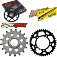 Kettensatz Alu schwarz für: APRILIA RSV1000 Mille /R 01-0 17-42-108 DID525VX3(G&B) Niet