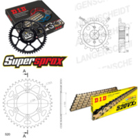 Kettensatz Alu schwarz für: DUCATI 600 Monster /Dark 95-99 14-43-102 DID520VX3(G&B) Endlos