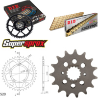Kettensatz Alu schwarz für: DUCATI 750 Sport 88-90 15-38-096 DID520ZVM-X(G&G) Niet
