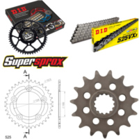 Kettensatz Alu schwarz für: DUCATI 999 R 03-06/999 S 03-06 15-36-096 DID525VX3 Endlos