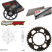 Kettensatz Alu schwarz für: DUCATI 907 i.e. 92-92 15-40-108 DID520ZVM-X Endlos