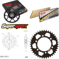 Kettensatz Alu schwarz für: DUCATI 907 i.e. 92-92 15-40-108 DID520ZVM-X(G&G) Niet