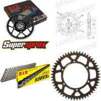 Kettensatz Alu schwarz für: HUSQVARNA WR125 95-97/WRE125 13-52-114 DID520VX3 Clip