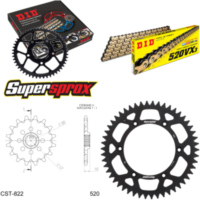 Chain Kit - ALU - black for: HUSQVARNA CR125 09-13 13-50-112 DID520VX3(G&B) endless
