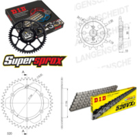 Chain Kit - ALU - black for: HUSQVARNA SM125 00-13 13-46-112 DID520VX3 endless