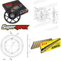 Chain Kit - ALU - black for: HUSQVARNA SM125 00-13 13-46-112 DID520VX3(G&B) Clip