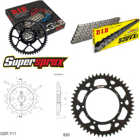 Chain Kit - ALU - black for: HUSQVARNA SM125 S 00-06 14-49-114 DID520VX3 Clip