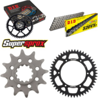 Chain Kit - ALU - black for: HUSQVARNA TC250 06-08 12-50-116 DID520VX3 endless